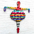 Drop The Bomb Striped Geometric Medium - Original Wall Sculpture - SOLD by artist Lhouette - Wyecliffe Galleries