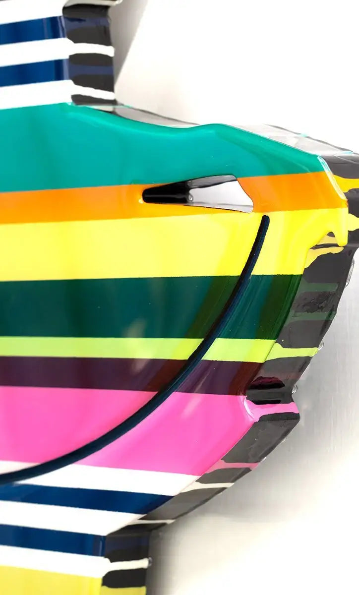 Striped Hello Sailor Miniature - Original Wall Sculpture - SOLD by artist Lhouette - Wyecliffe Galleries