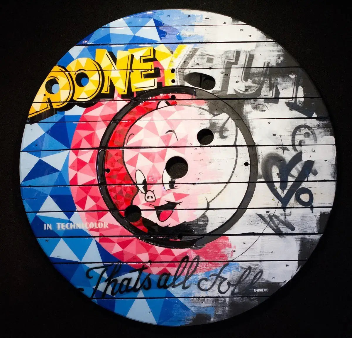 That's All Folks - Original -SOLD by artist Lhouette - Wyecliffe Galleries