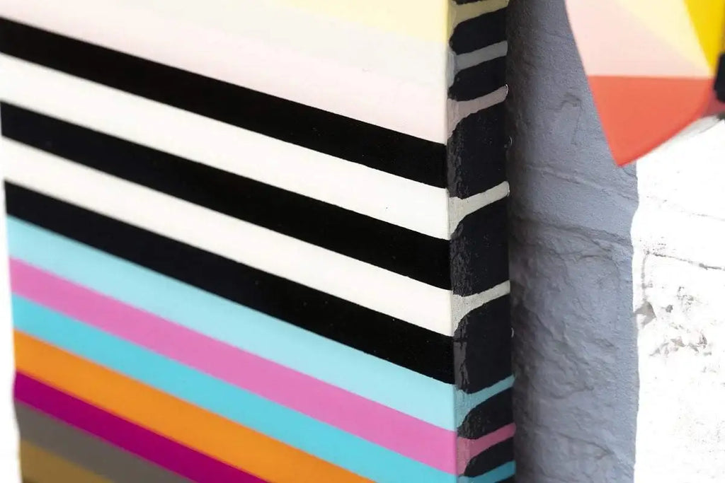 Tokyo Dreaming Geometric Three Part Miniature Wall Sculpture - Original - SOLD by artist Lhouette - Wyecliffe Galleries