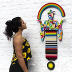 Tokyo Dreaming Geometric Three Part Miniature Wall Sculpture - Original - SOLD by artist Lhouette - Wyecliffe Galleries