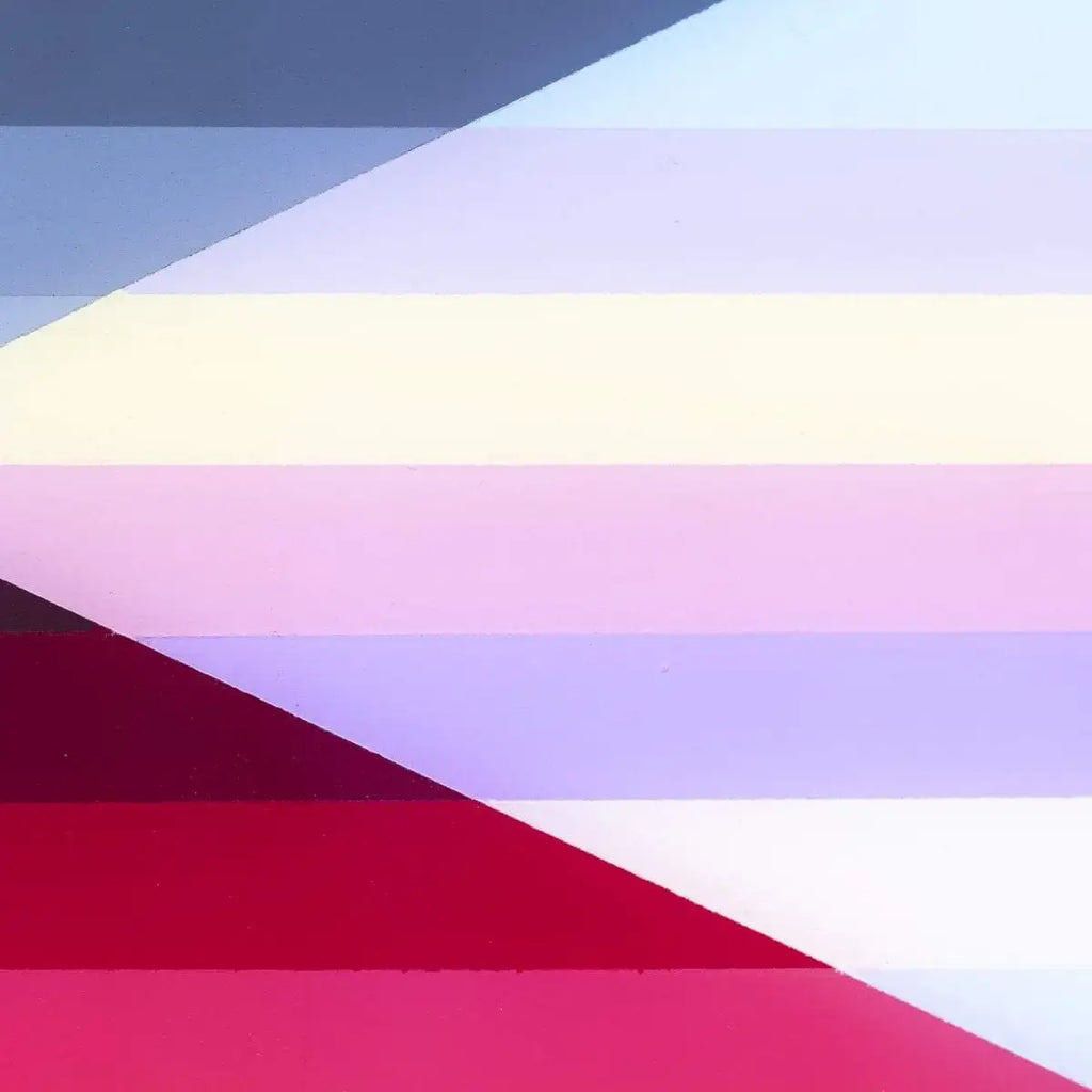 Tokyo Dreaming Geometric Three Part Miniature Wall Sculpture - Original - SOLD by artist Lhouette - Wyecliffe Galleries