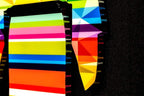 Tokyo Dreaming Rainbow Geometric- Original Wall Sculpture - SOLD by artist Lhouette - Wyecliffe Galleries