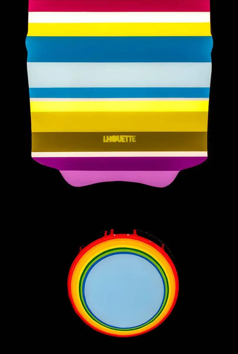 Tokyo Dreaming Rainbow Geometric- Original Wall Sculpture - SOLD by artist Lhouette - Wyecliffe Galleries