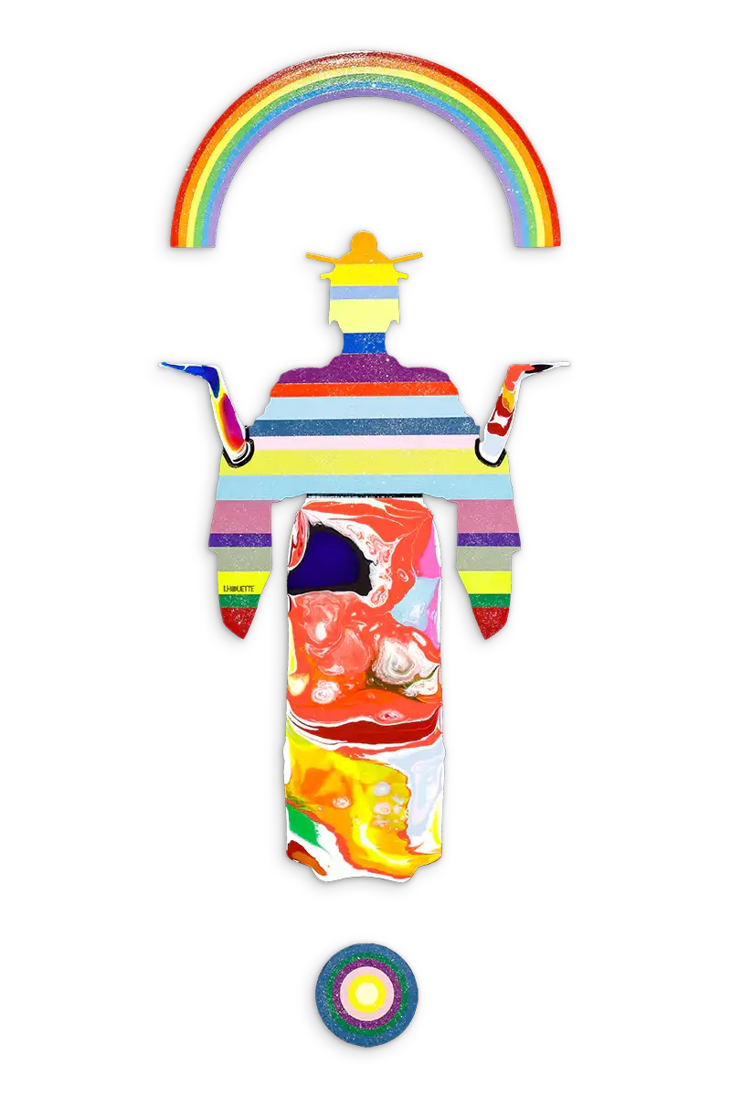 Tokyo Dreaming - Mini Marbled Wall Sculpture - SOLD by artist Lhouette - Wyecliffe Galleries