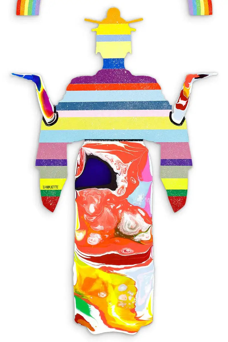 Tokyo Dreaming - Mini Marbled Wall Sculpture - SOLD by artist Lhouette - Wyecliffe Galleries