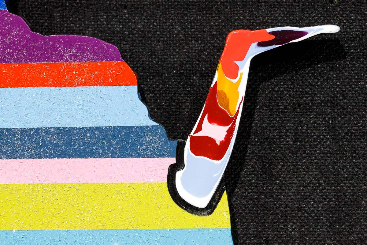 Tokyo Dreaming - Mini Marbled Wall Sculpture - SOLD by artist Lhouette - Wyecliffe Galleries