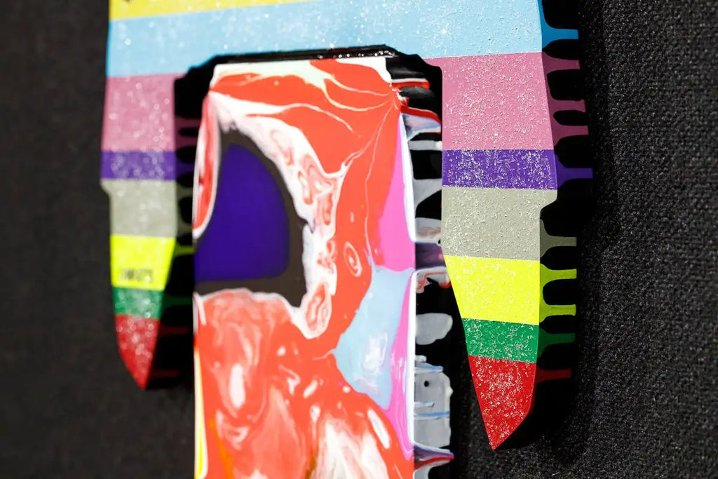 Tokyo Dreaming - Mini Marbled Wall Sculpture - SOLD by artist Lhouette - Wyecliffe Galleries