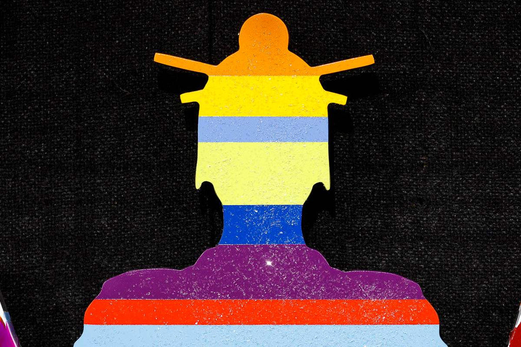 Tokyo Dreaming - Mini Marbled Wall Sculpture - SOLD by artist Lhouette - Wyecliffe Galleries