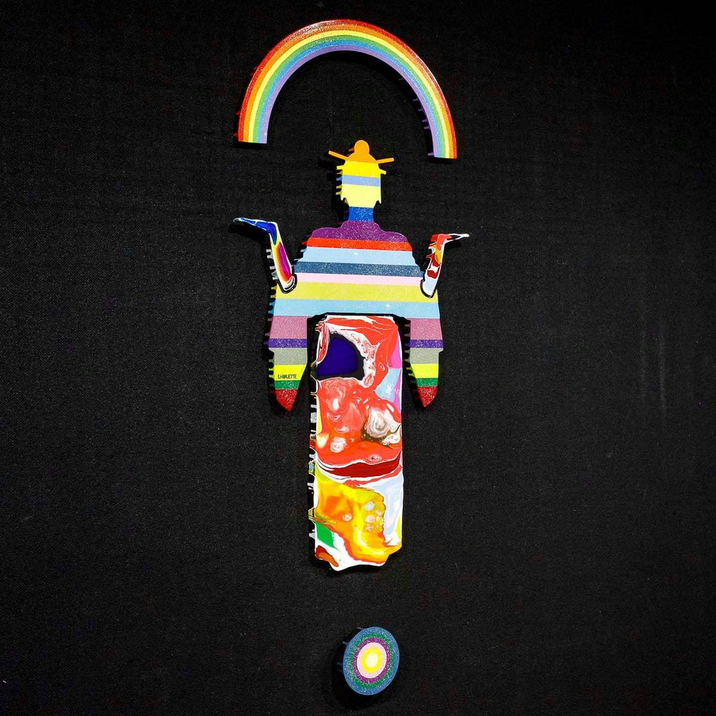 Tokyo Dreaming - Mini Marbled Wall Sculpture - SOLD by artist Lhouette - Wyecliffe Galleries