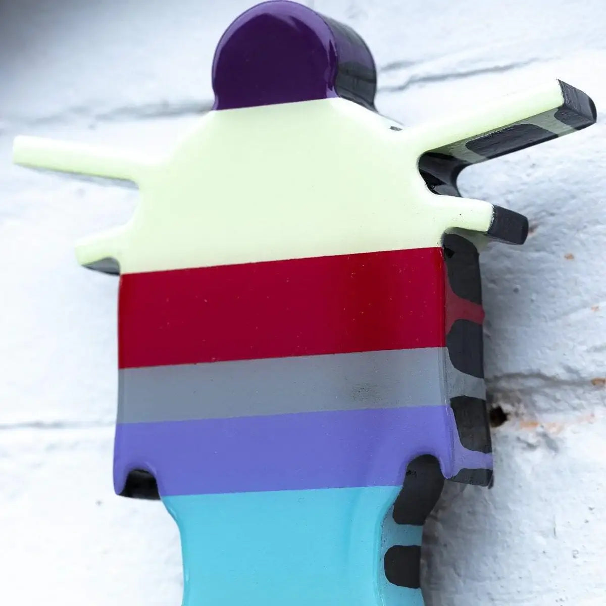 Tokyo Dreaming Three Part Striped Miniature Wall Sculpture - Original - SOLD by artist Lhouette - Wyecliffe Galleries