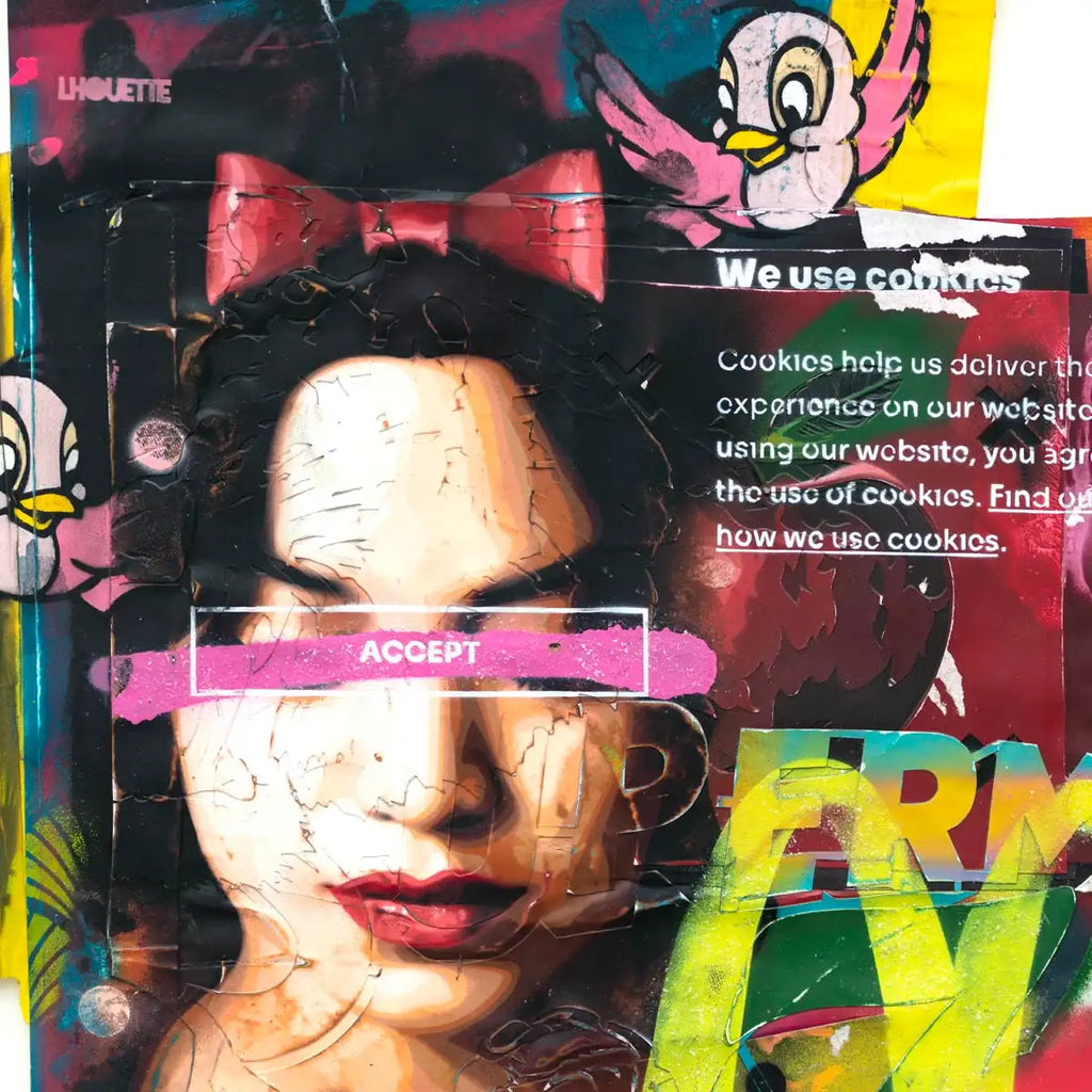 We Use Cookies - Original by artist Lhouette - Wyecliffe Galleries