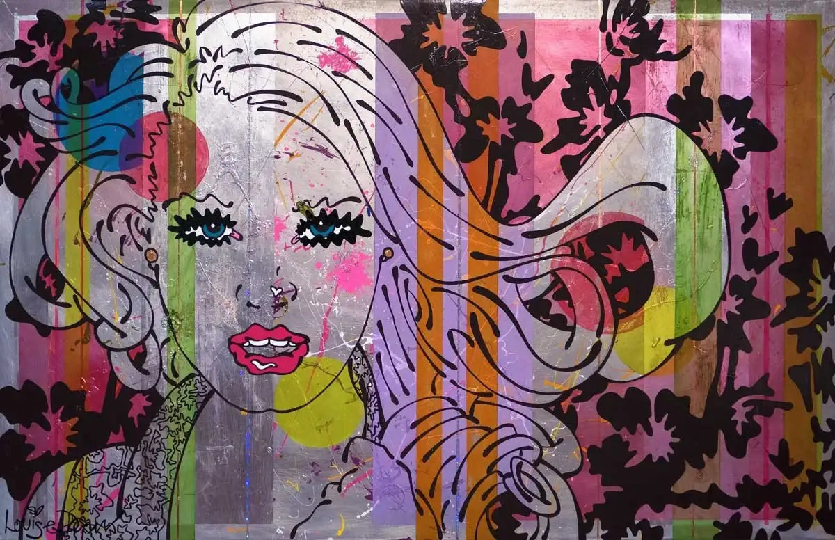 Can't Resist (Japanese Blossom) Monochrome - SOLD by artist Louise Dear - Wyecliffe Galleries