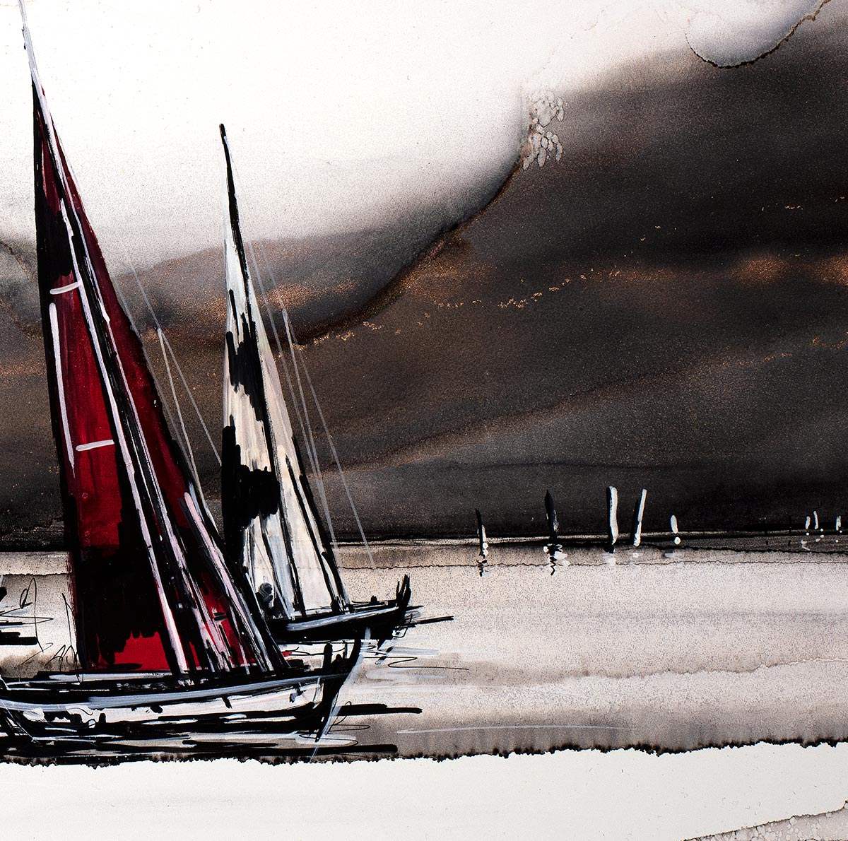 Changing Skies - Original by artist Louise Schofield - Wyecliffe Galleries