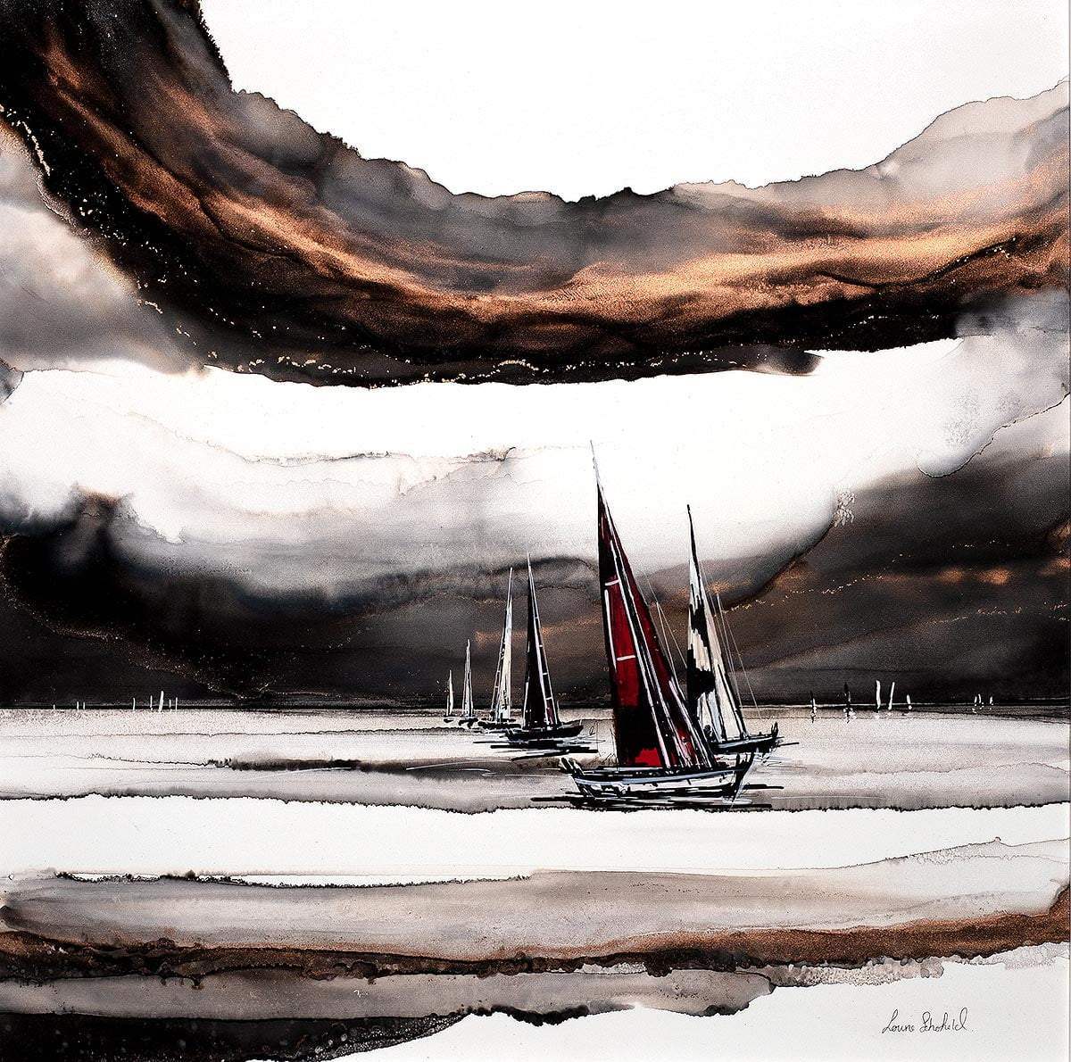 Changing Skies - Original by artist Louise Schofield - Wyecliffe Galleries