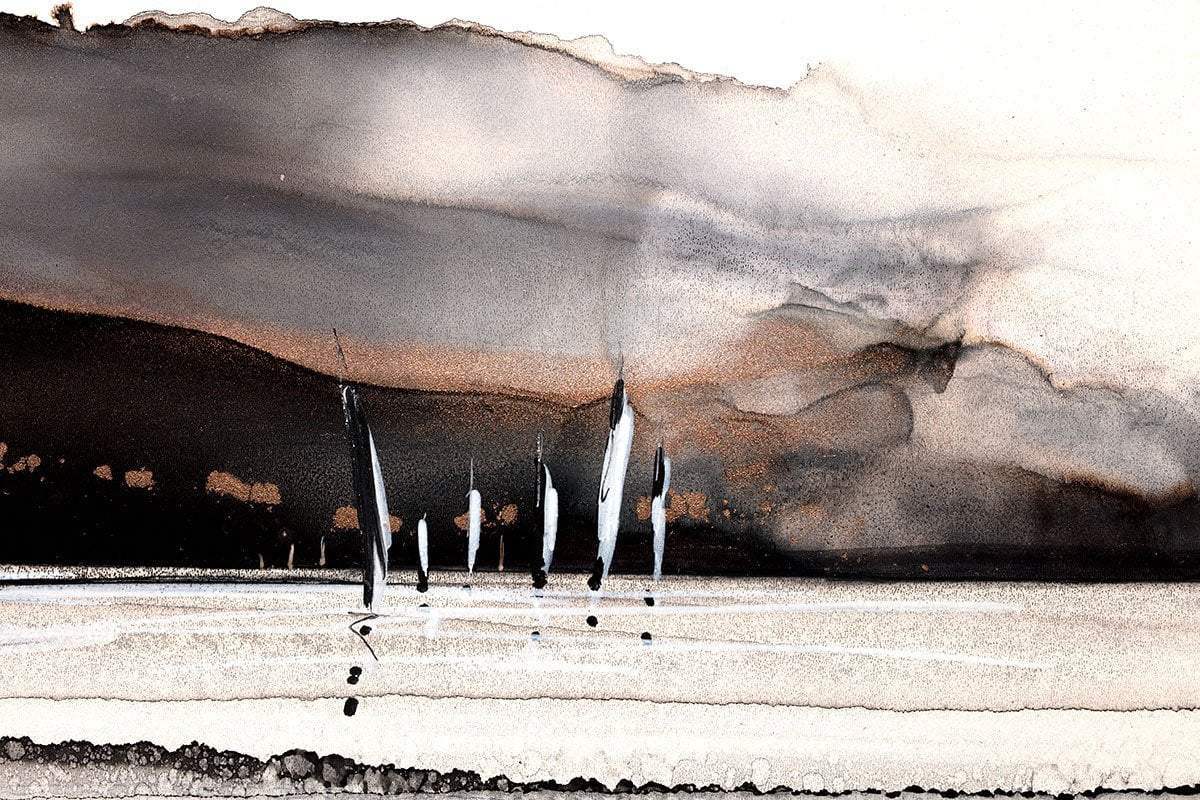 Overcast Sky - Original - SOLD by artist Louise Schofield - Wyecliffe Galleries