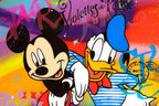 Mickey & Donald - Original - SOLD by artist Lukey - Wyecliffe Galleries
