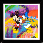 Mickey & Donald - Original - SOLD by artist Lukey - Wyecliffe Galleries