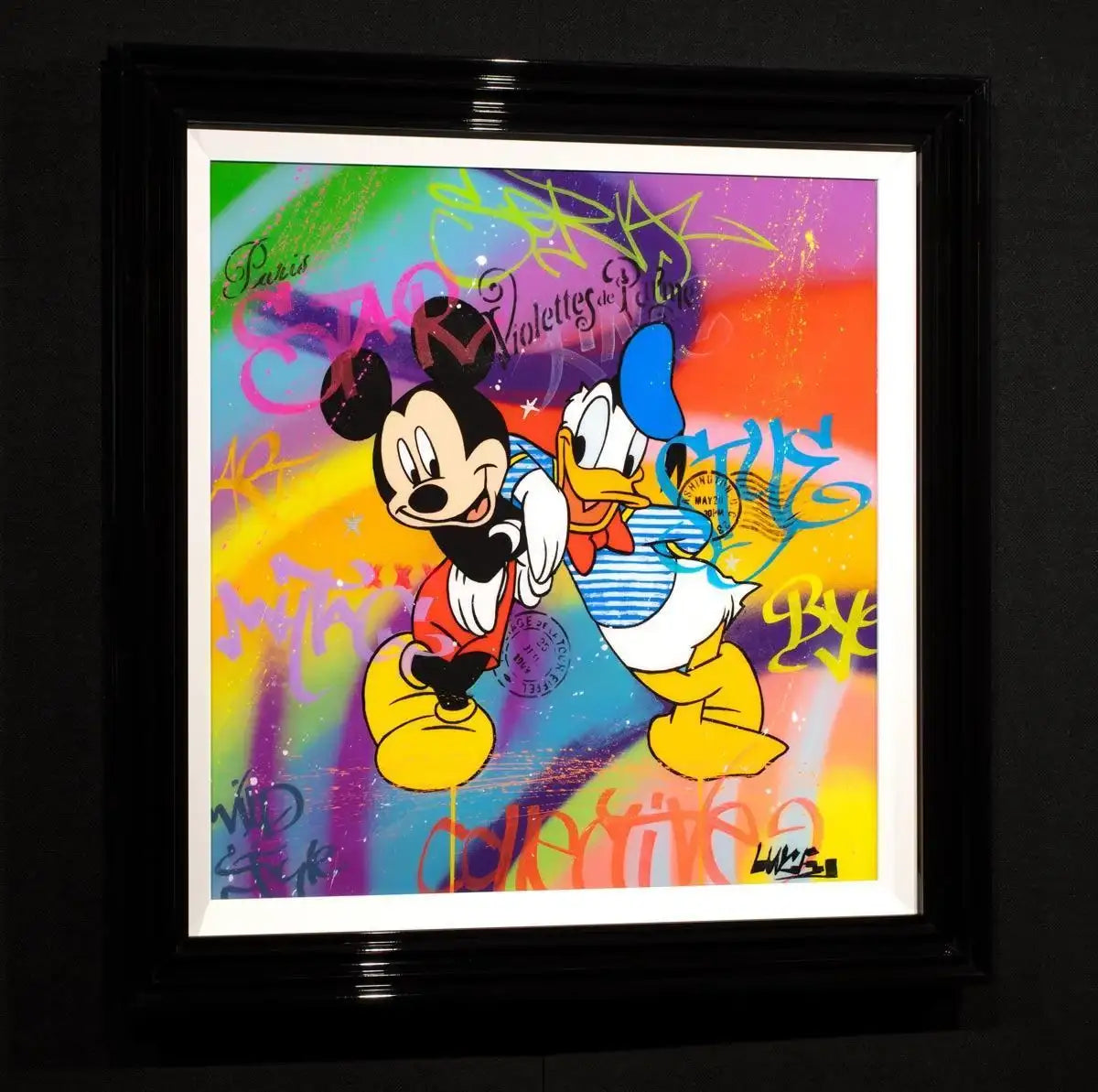 Mickey & Donald - Original - SOLD by artist Lukey - Wyecliffe Galleries