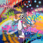 Tom & Jerry - Original - SOLD by artist Lukey - Wyecliffe Galleries