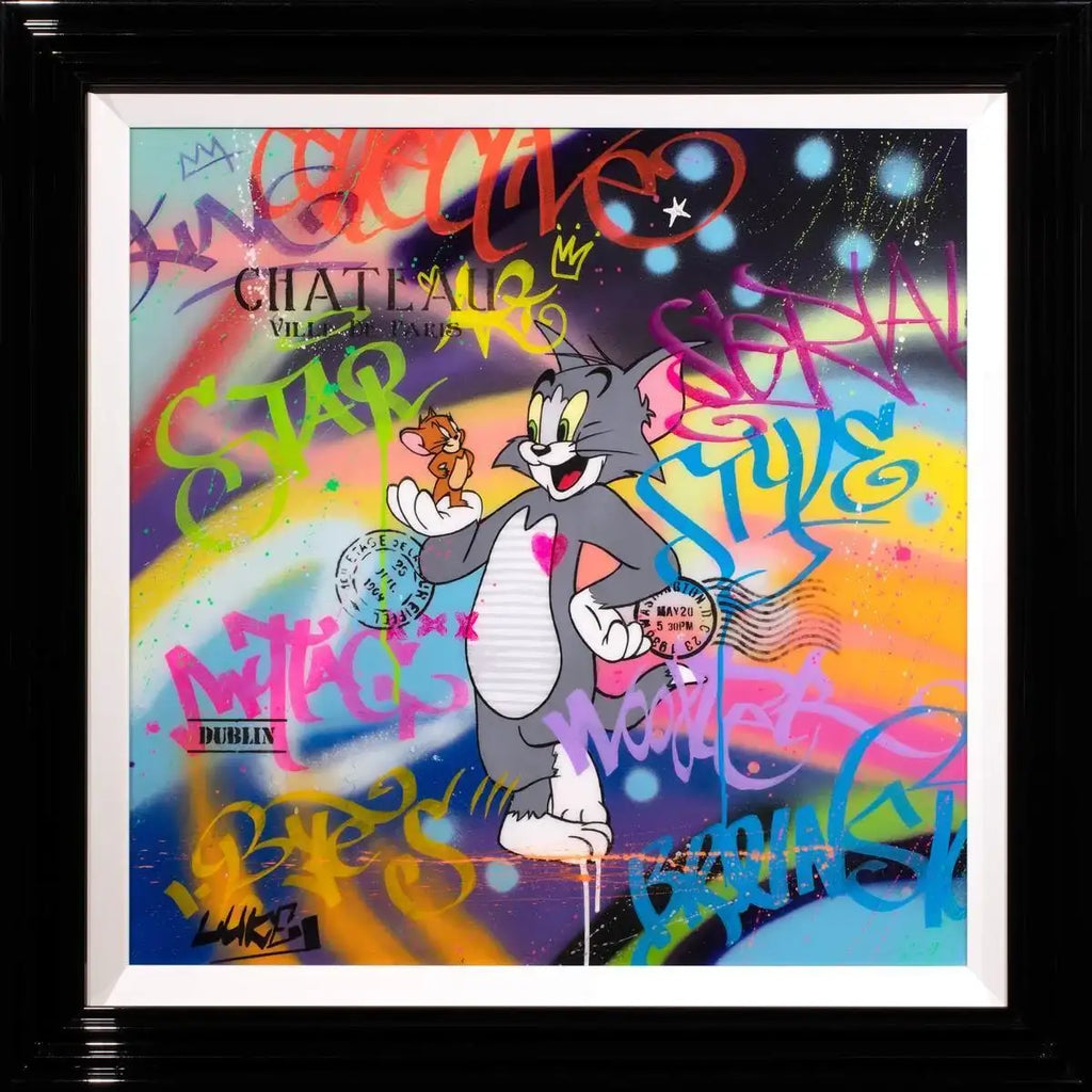 Tom & Jerry - Original - SOLD by artist Lukey - Wyecliffe Galleries