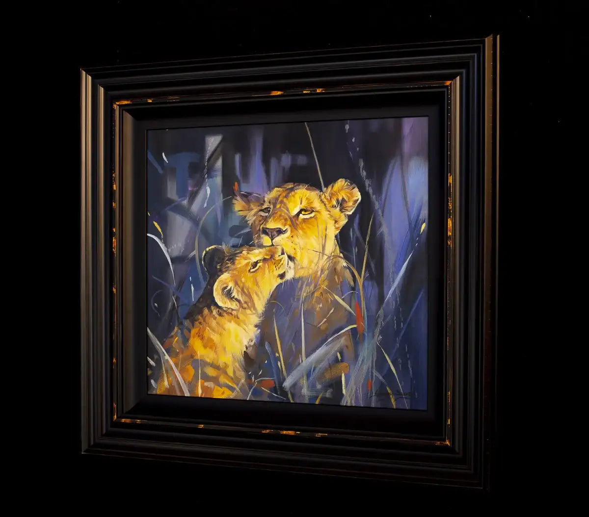 Lion Cub - Original - SOLD by artist Lyndsey Selley - Wyecliffe Galleries