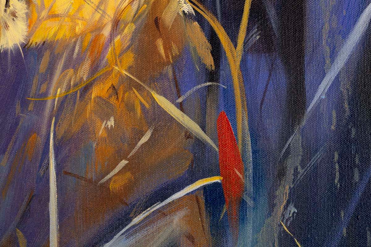 Lion Cub - Original - SOLD by artist Lyndsey Selley - Wyecliffe Galleries