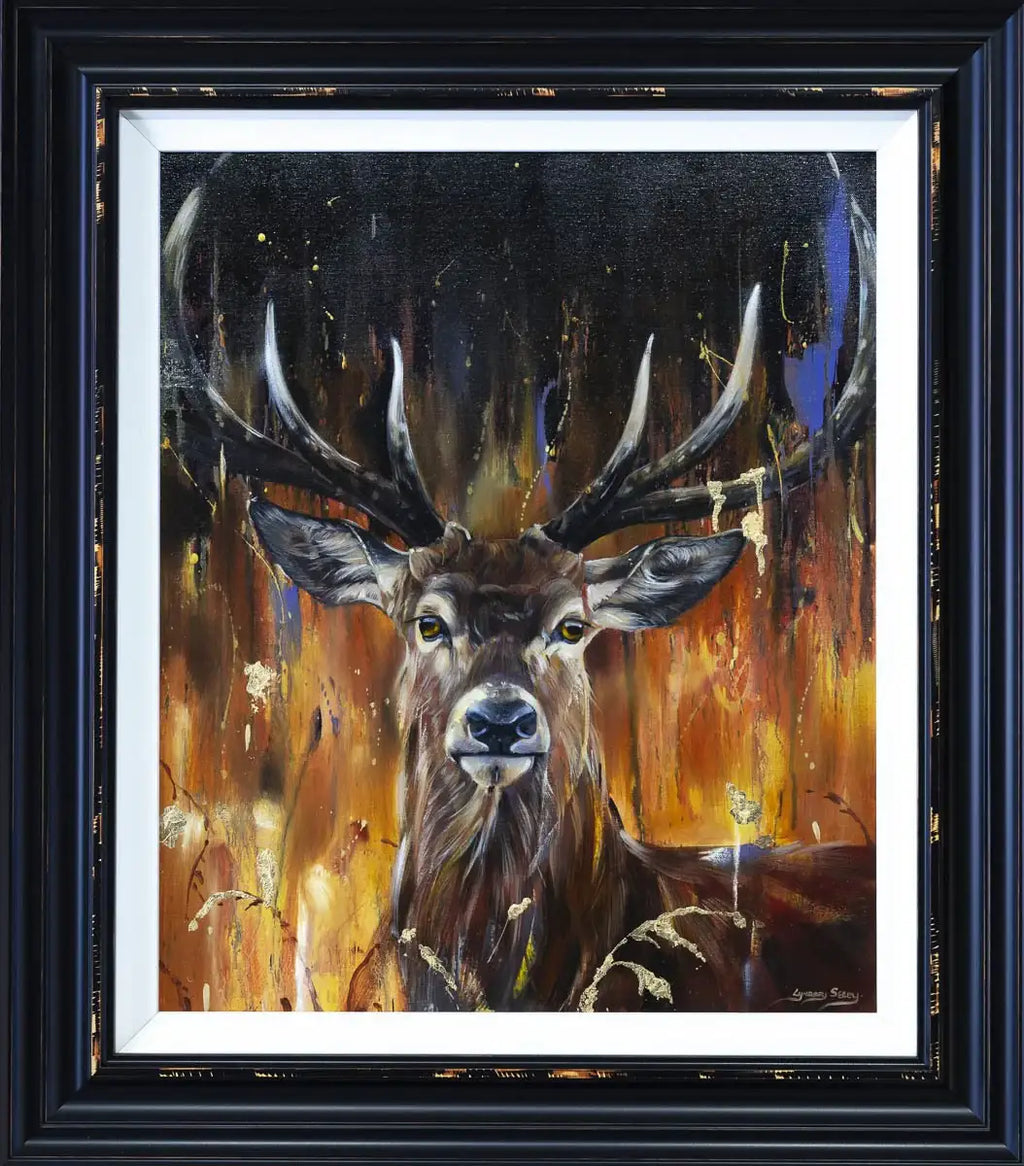 Stag - Original - SOLD by artist Lyndsey Selley - Wyecliffe Galleries