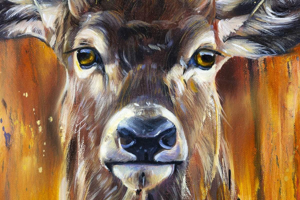 Stag - Original - SOLD by artist Lyndsey Selley - Wyecliffe Galleries