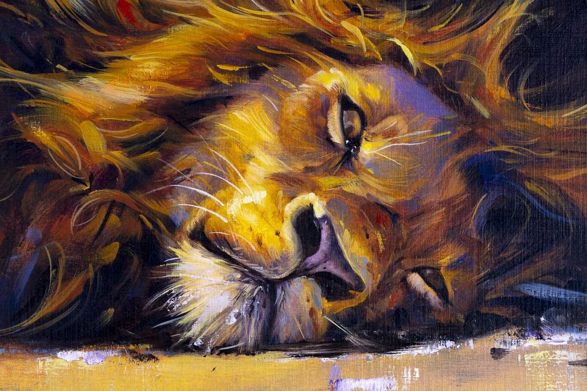 The King - Original - SOLD by artist Lyndsey Selley - Wyecliffe Galleries