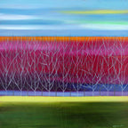 A Field of Pink - Original - SOLD by artist Mary Johnston - Wyecliffe Galleries