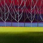 A Field of Pink - Original - SOLD by artist Mary Johnston - Wyecliffe Galleries