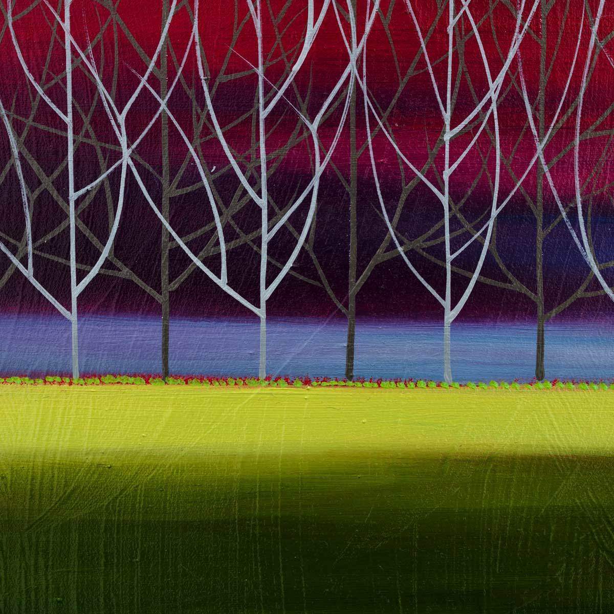 A Field of Pink - Original - SOLD by artist Mary Johnston - Wyecliffe Galleries