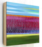 A Field of Pink - Original - SOLD by artist Mary Johnston - Wyecliffe Galleries