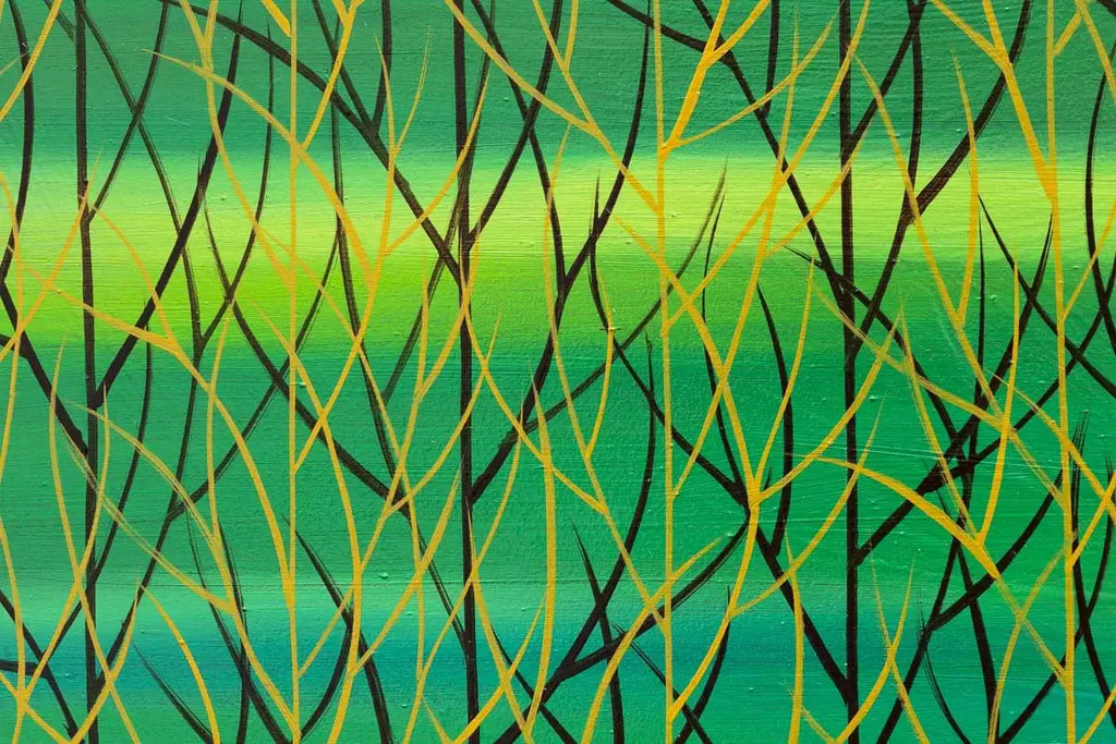 A Green Hue - Original - SOLD by artist Mary Johnston - Wyecliffe Galleries