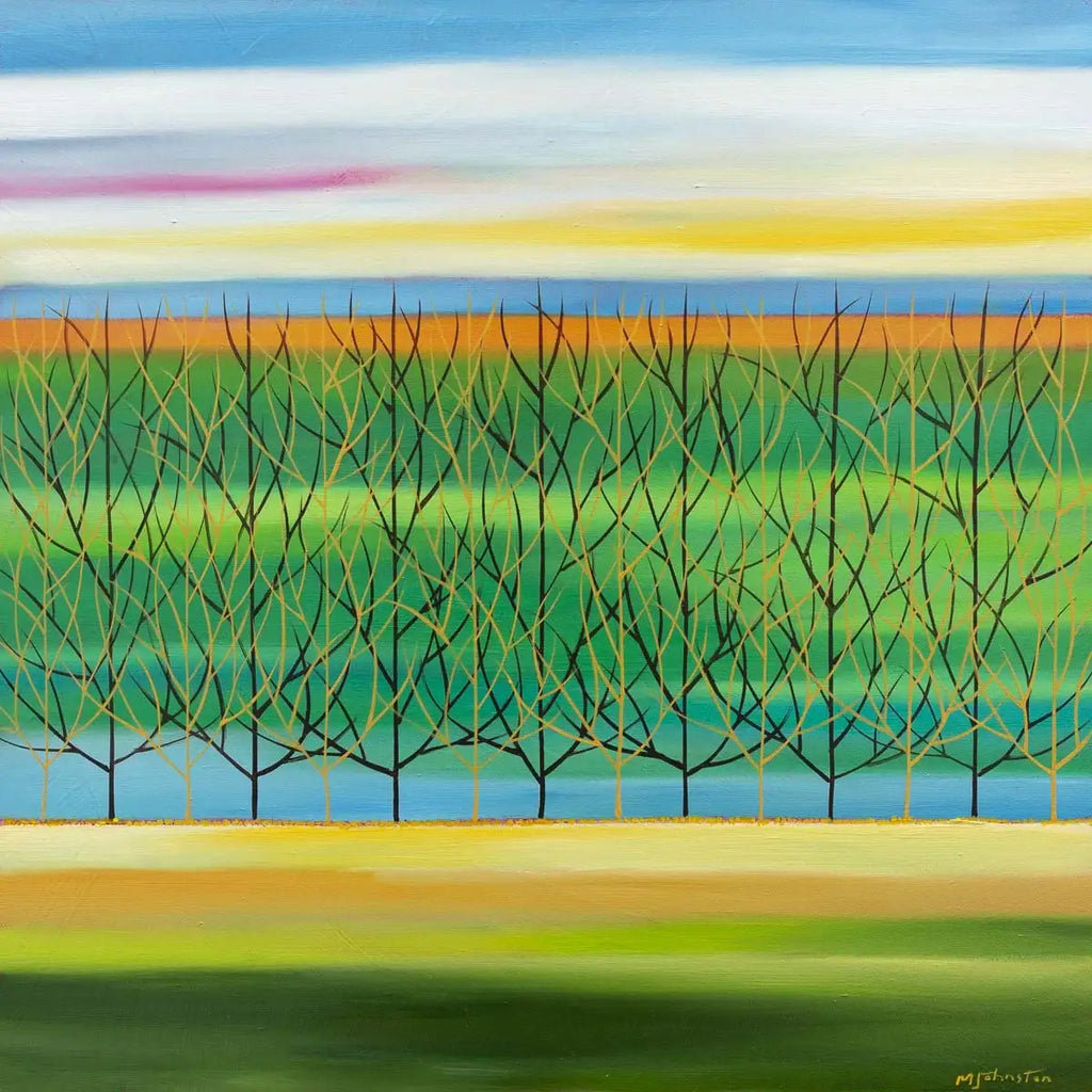 A Green Hue - Original - SOLD by artist Mary Johnston - Wyecliffe Galleries