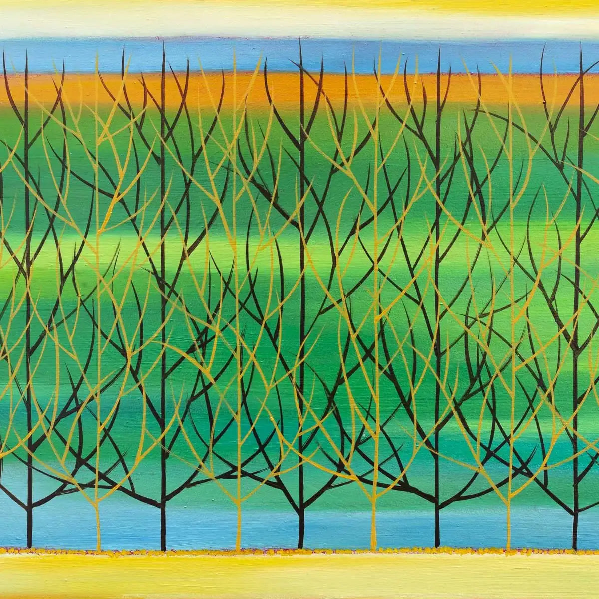 A Green Hue - Original - SOLD by artist Mary Johnston - Wyecliffe Galleries