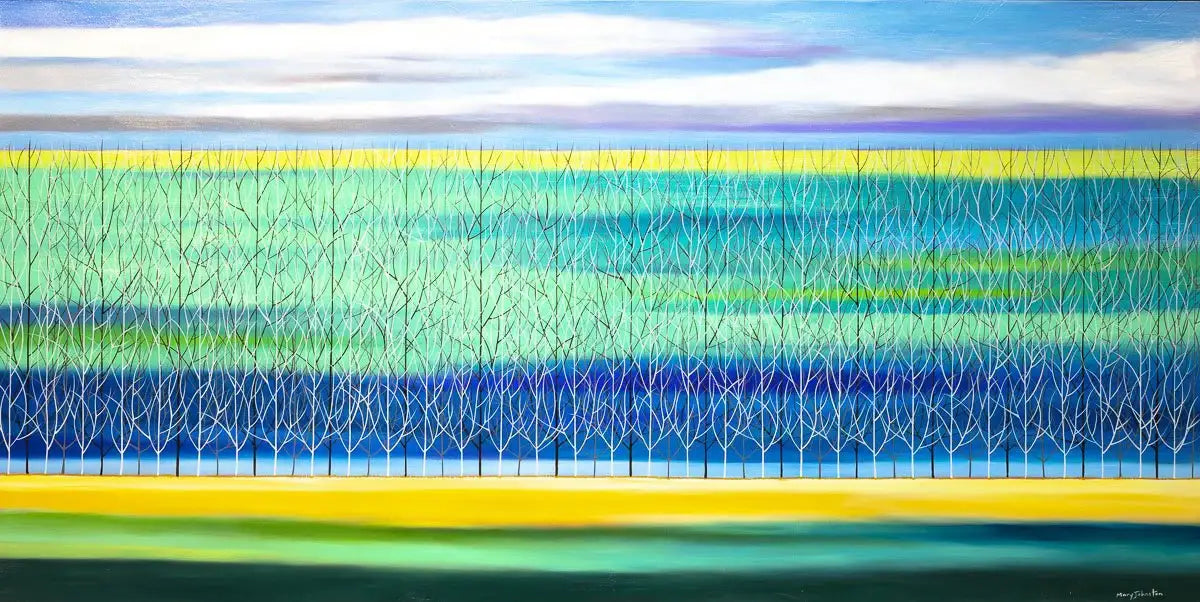 A Peaceful View - Original - SOLD by artist Mary Johnston - Wyecliffe Galleries