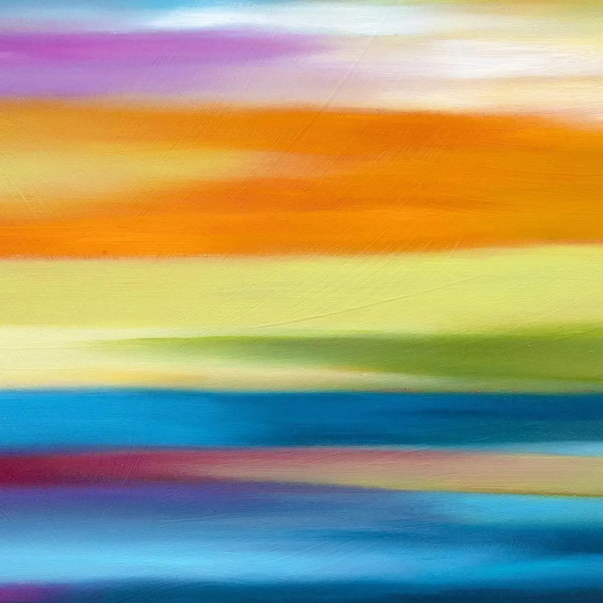 A Sea of Colour - Original - SOLD by artist Mary Johnston - Wyecliffe Galleries