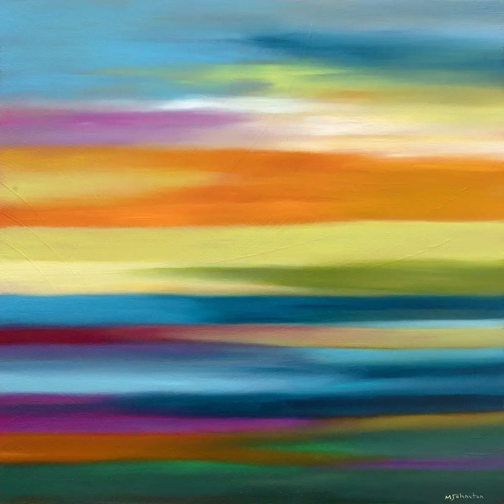 A Sea of Colour - Original - SOLD by artist Mary Johnston - Wyecliffe Galleries