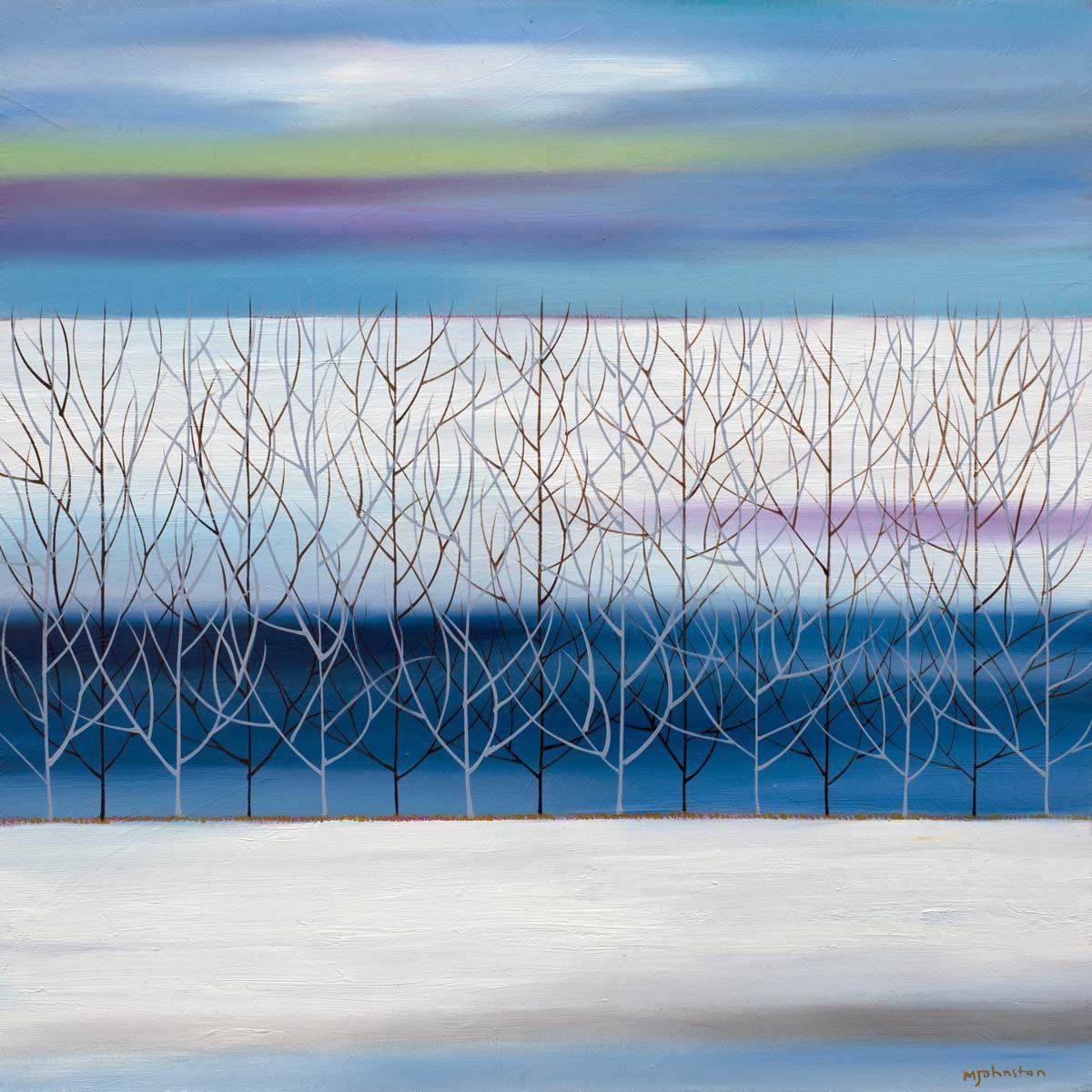 A Winter View - Original - SOLD by artist Mary Johnston - Wyecliffe Galleries