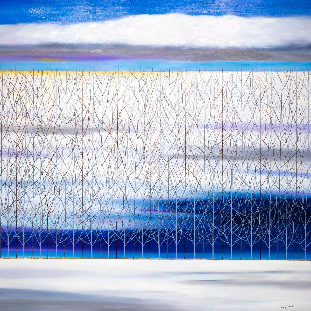 As Cold As Blue - Original - SOLD by artist Mary Johnston - Wyecliffe Galleries