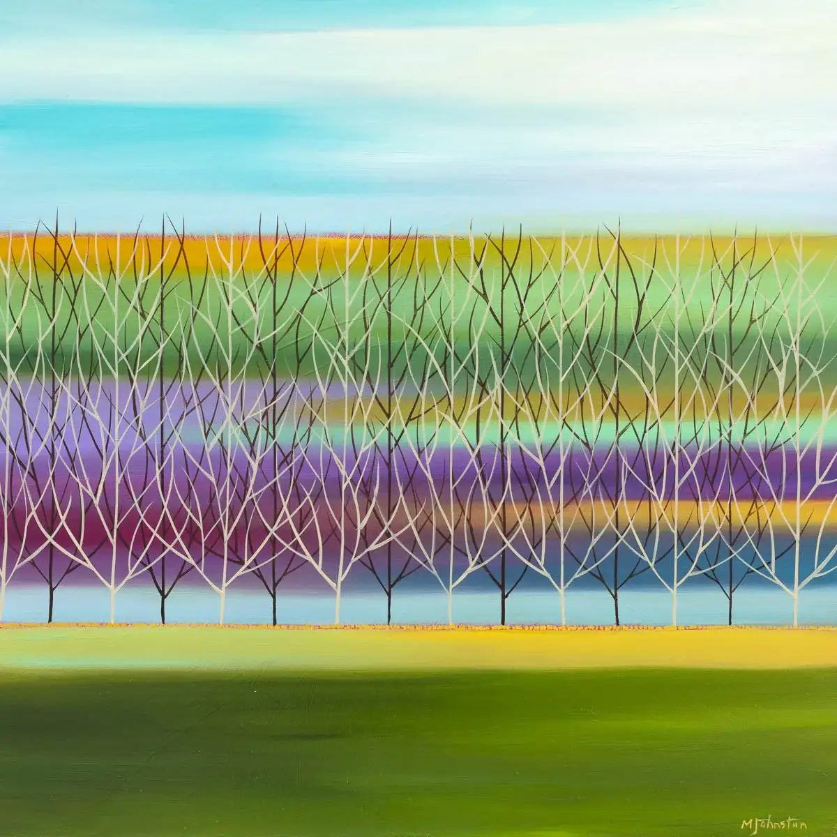 As The Colours Pass - Original - SOLD by artist Mary Johnston - Wyecliffe Galleries