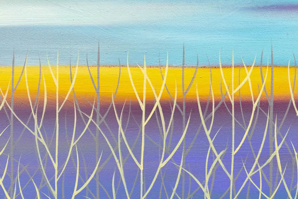 As The Sun Sets Through The Trees - Original - SOLD by artist Mary Johnston - Wyecliffe Galleries