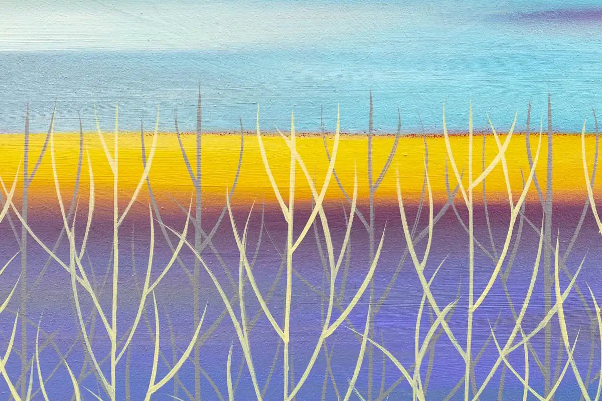 As The Sun Sets Through The Trees - Original - SOLD by artist Mary Johnston - Wyecliffe Galleries