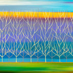 As The Sun Sets Through The Trees - Original - SOLD by artist Mary Johnston - Wyecliffe Galleries