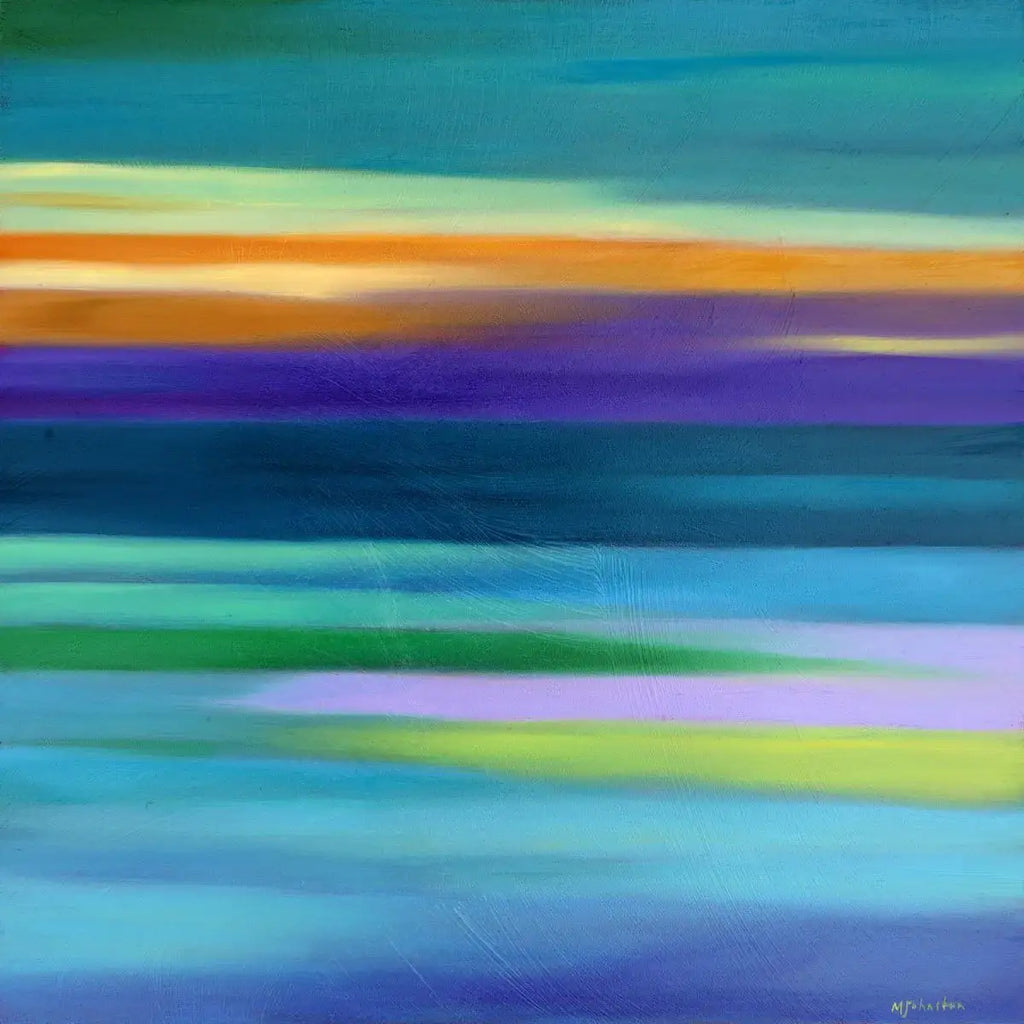 Blue Waters - Original - SOLD by artist Mary Johnston - Wyecliffe Galleries