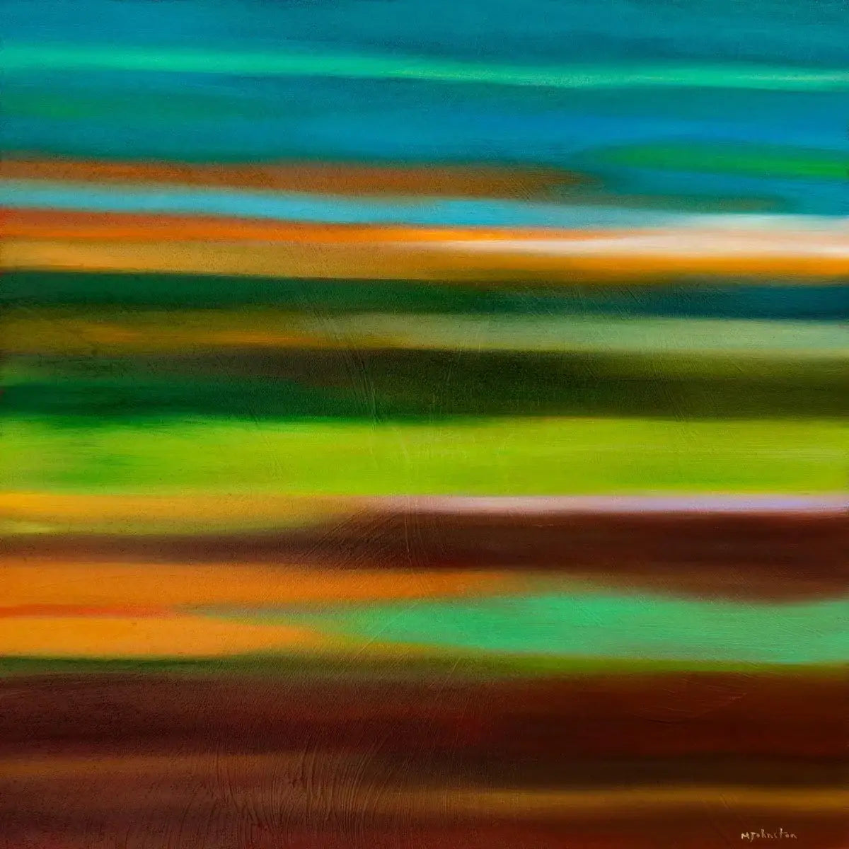 Green Haze - Original - SOLD by artist Mary Johnston - Wyecliffe Galleries