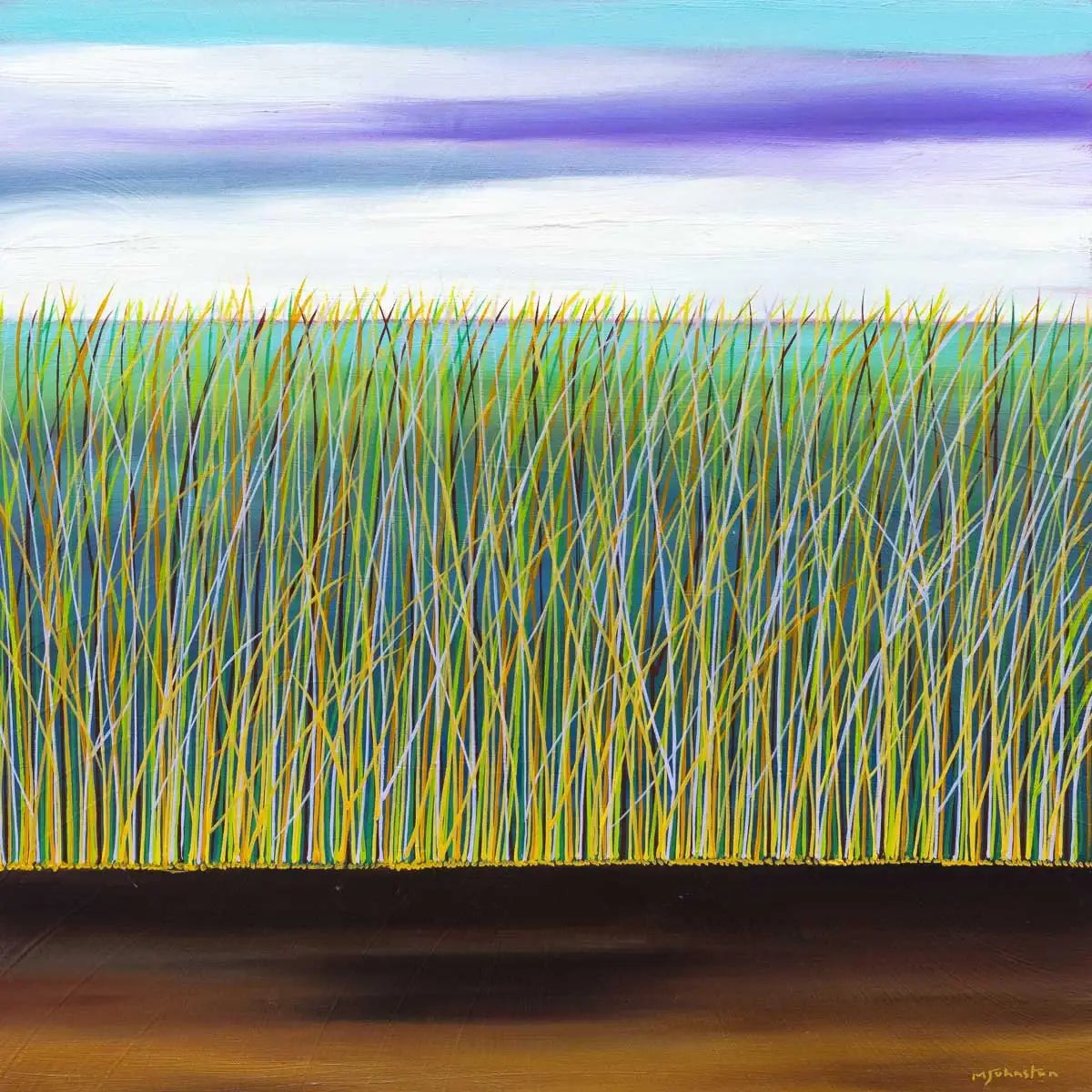 Into The Grassland - Original - SOLD by artist Mary Johnston - Wyecliffe Galleries