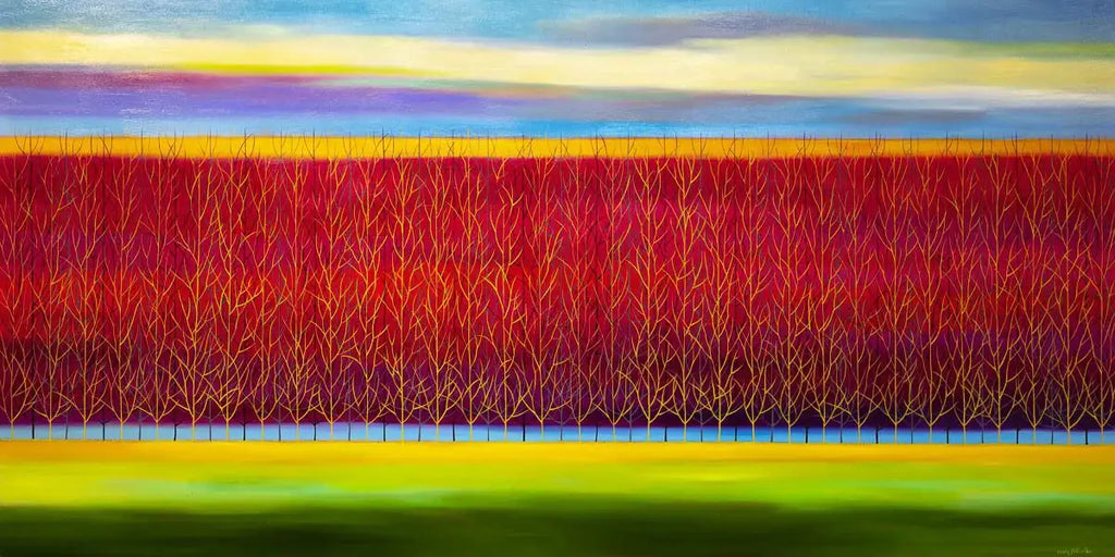 Into the Pink Zone - Original - SOLD by artist Mary Johnston - Wyecliffe Galleries